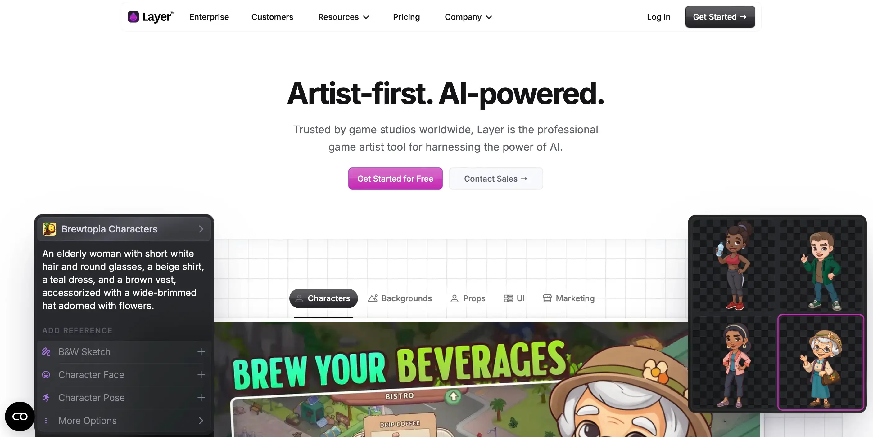 webová stránka layer ai