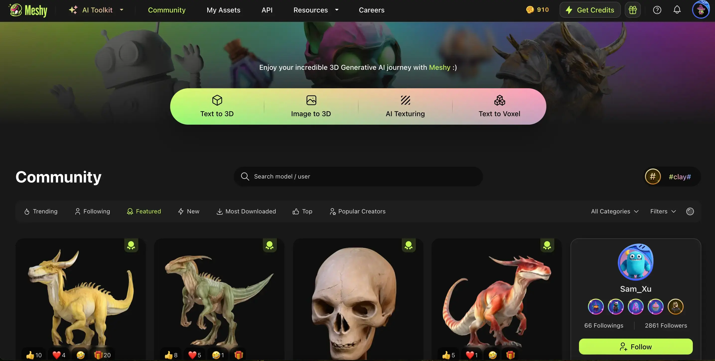 webová stránka meshy ai