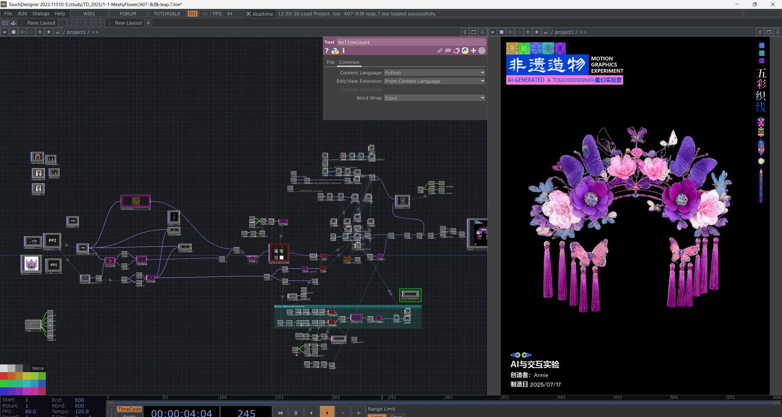 touchdesigner-headpiece-project