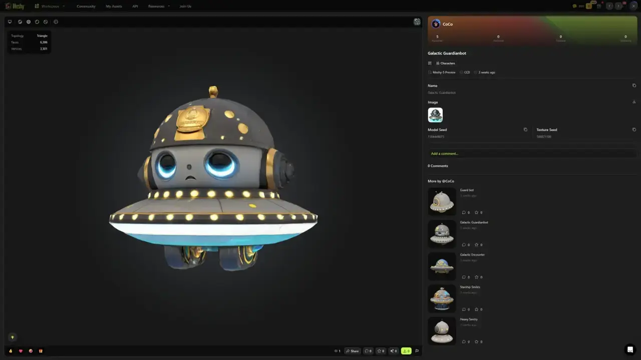 Use Meshy to create high-quality static 3D models for enemy characters