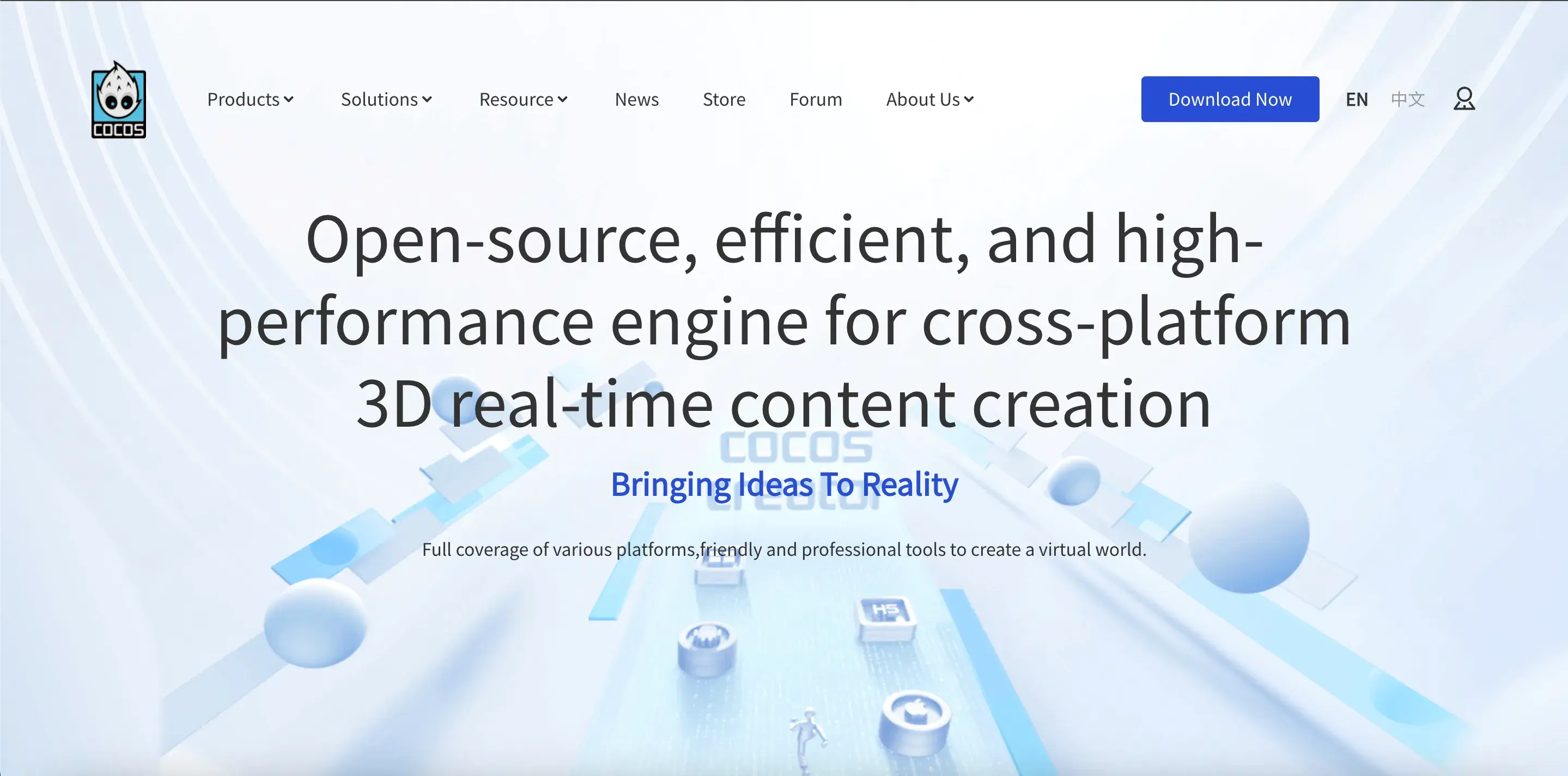 screenshot-of-official-cocos-creator-website