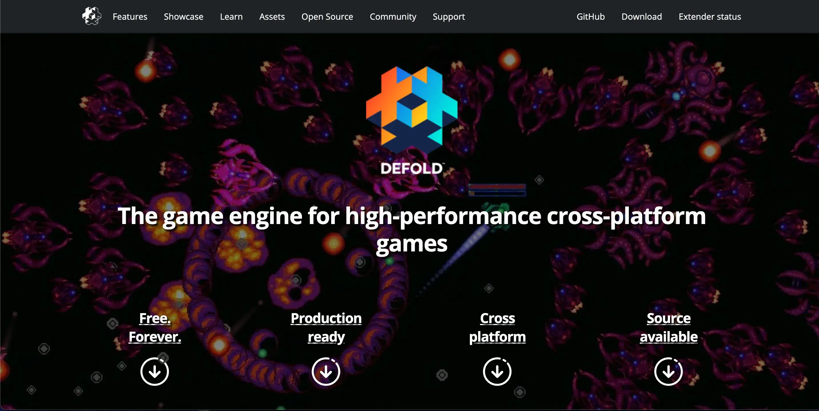 screenshot-of-official-defold-website