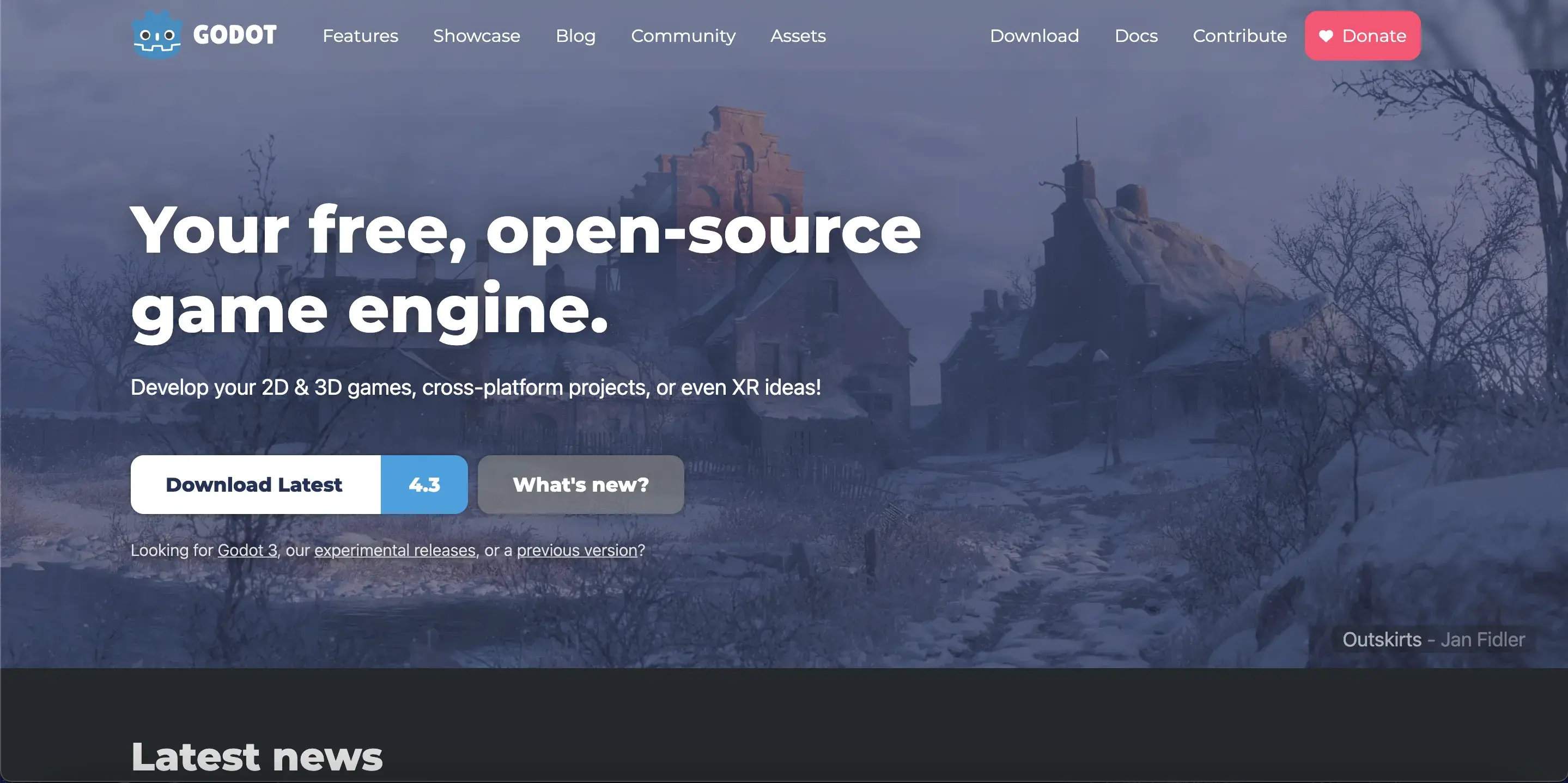 screenshot-of-official-godot-website