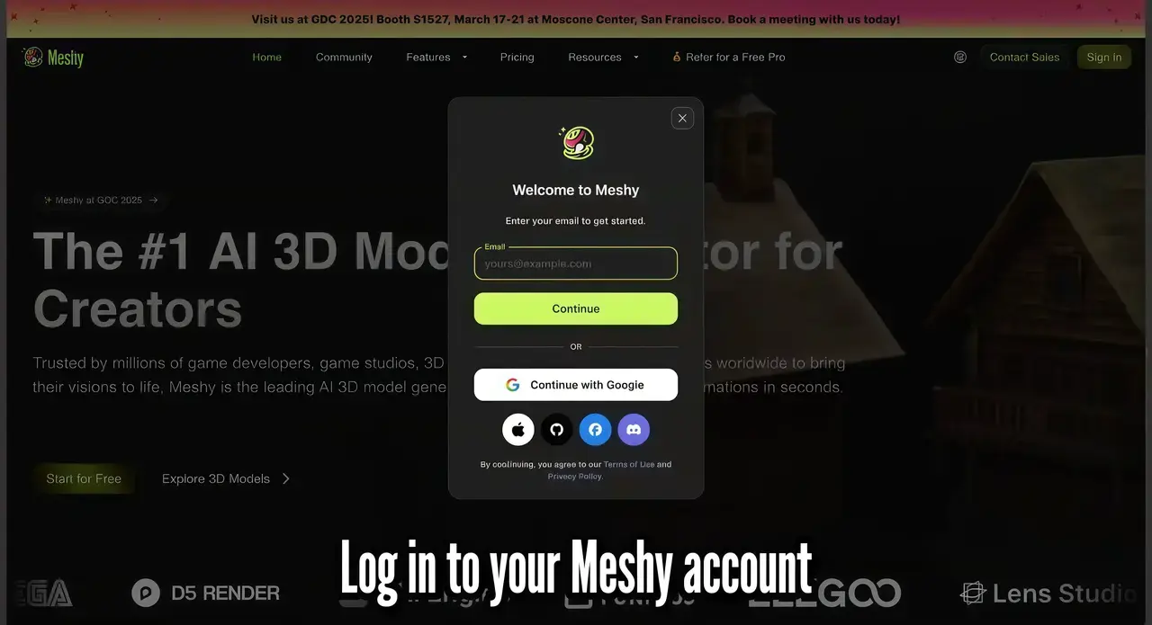 log-in-to-your-meshy-account