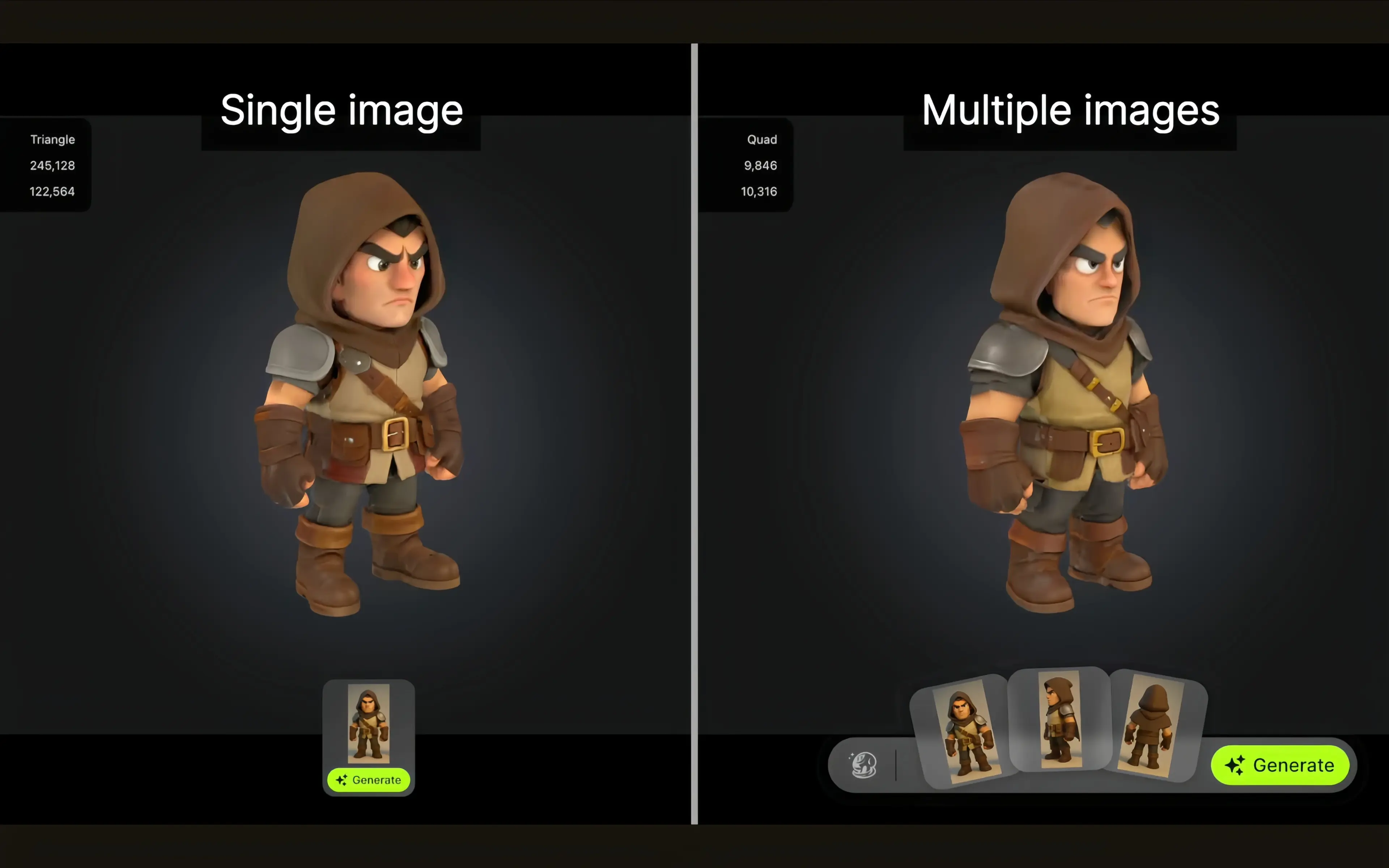 Case 2: Converting 4 images into an accurate model