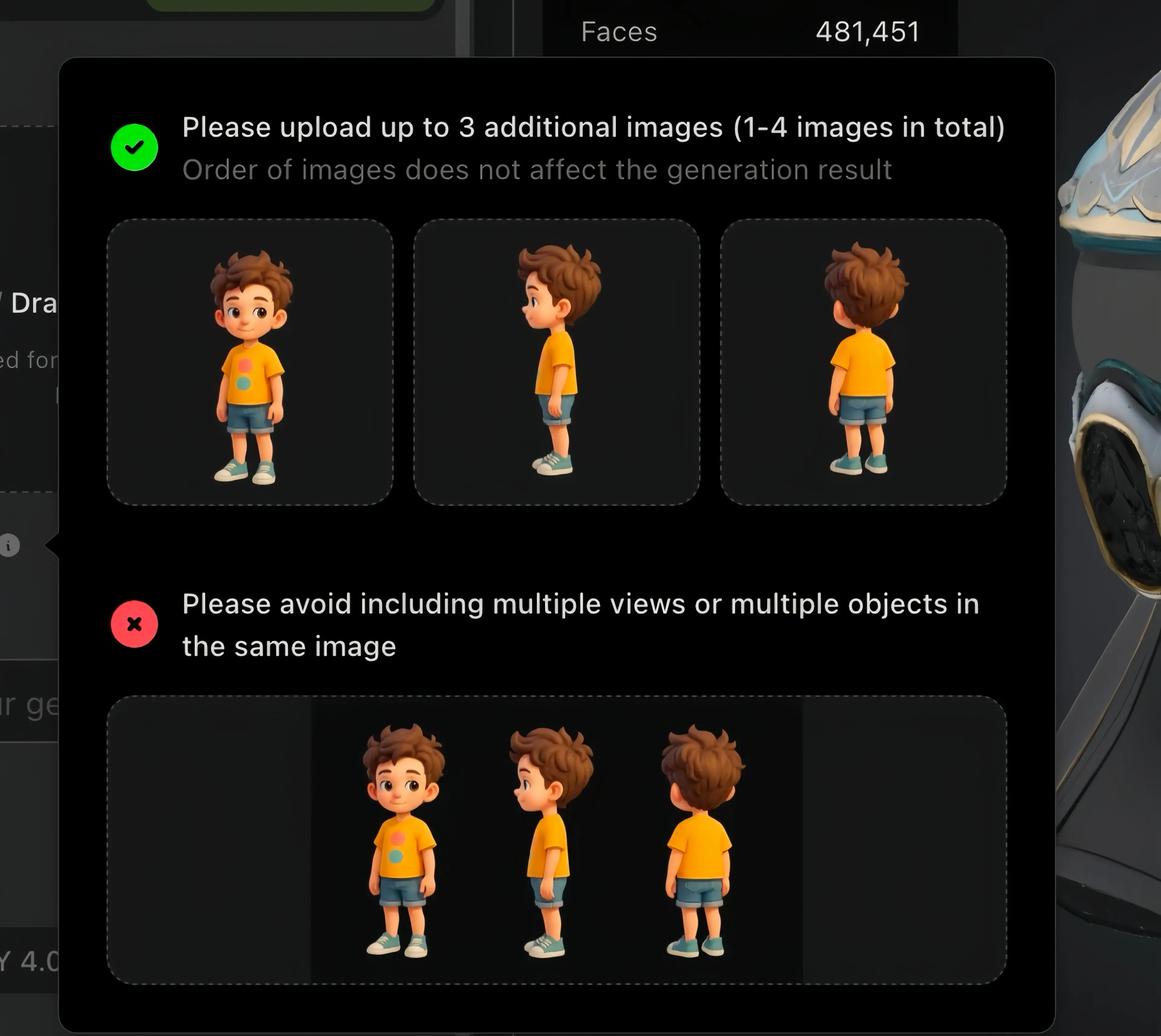 Precautions for using the muiti-image function