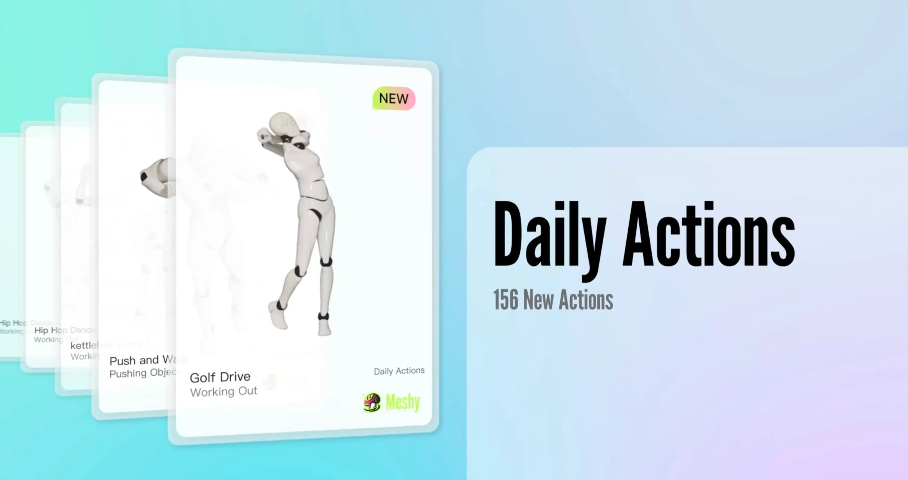 Gratis 3D-animaties voor dagelijkse activiteiten zoals stilstaan, interactie en objecthantering in realistische scènes