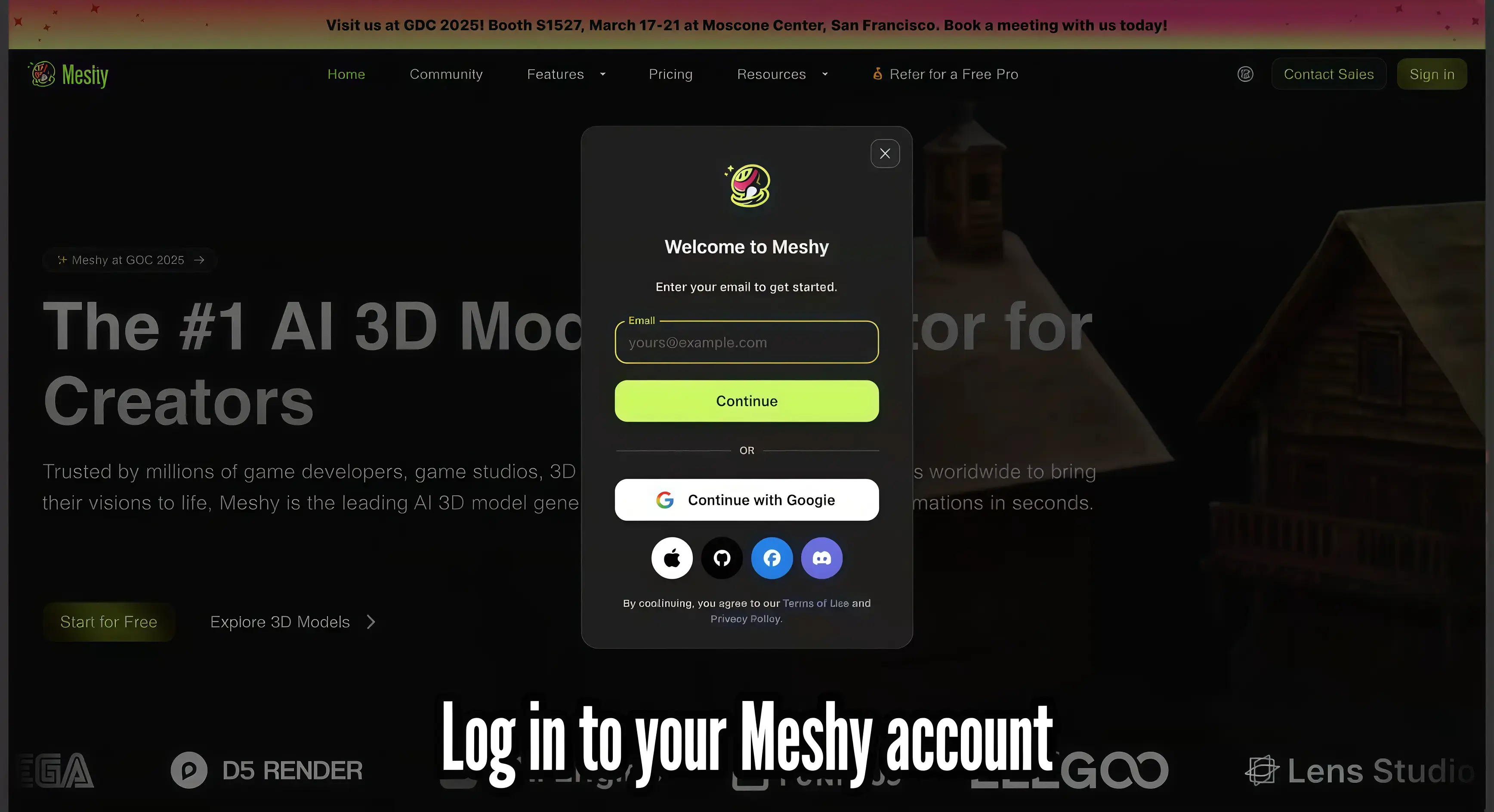 log-in-to-your-meshy-account