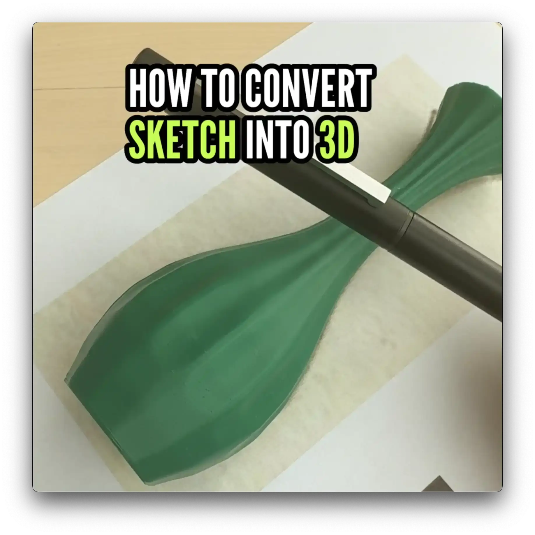 yeşil bir vazonun basılmış 3D modeli