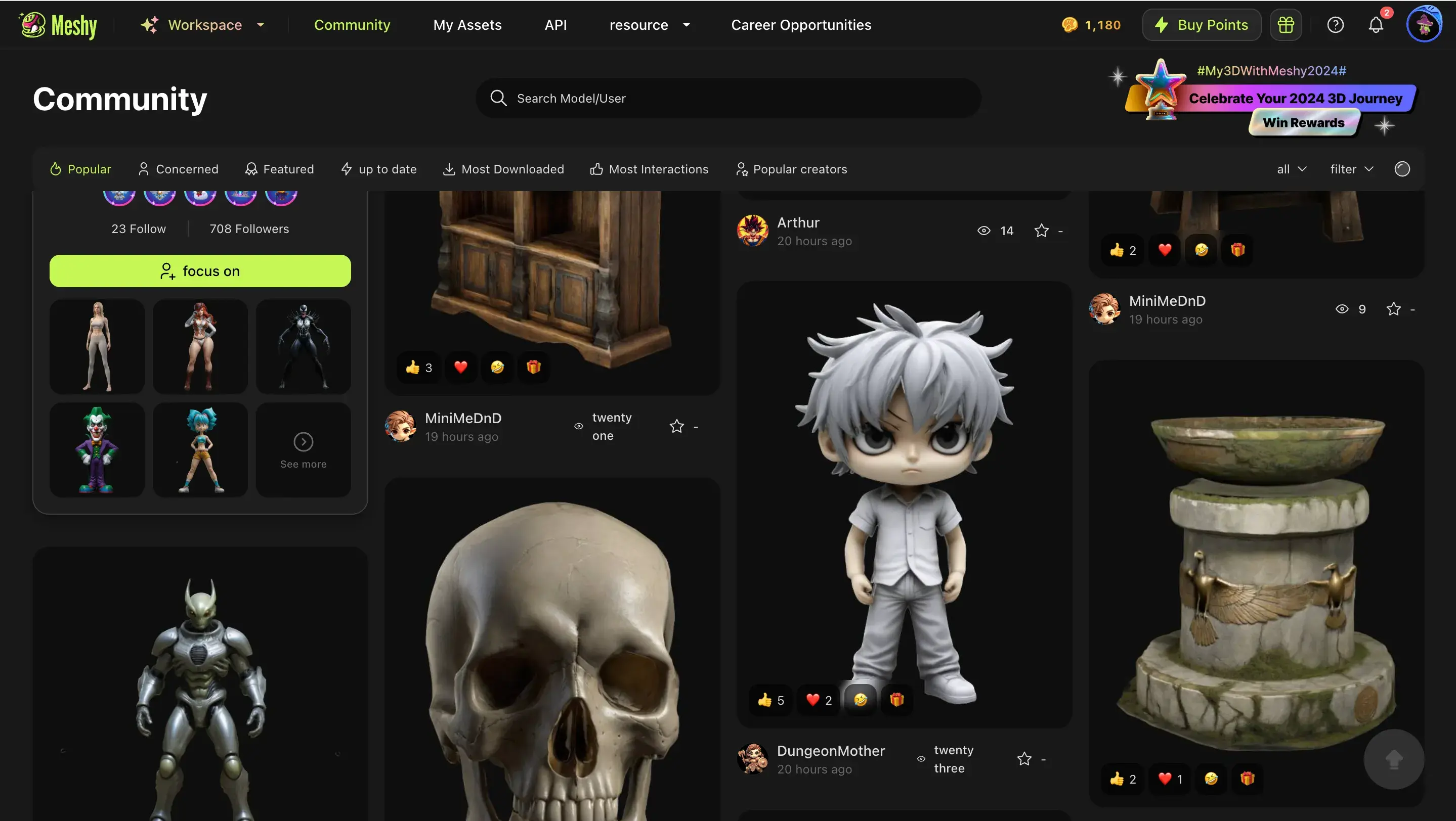 a-screenshot-of-meshy-community