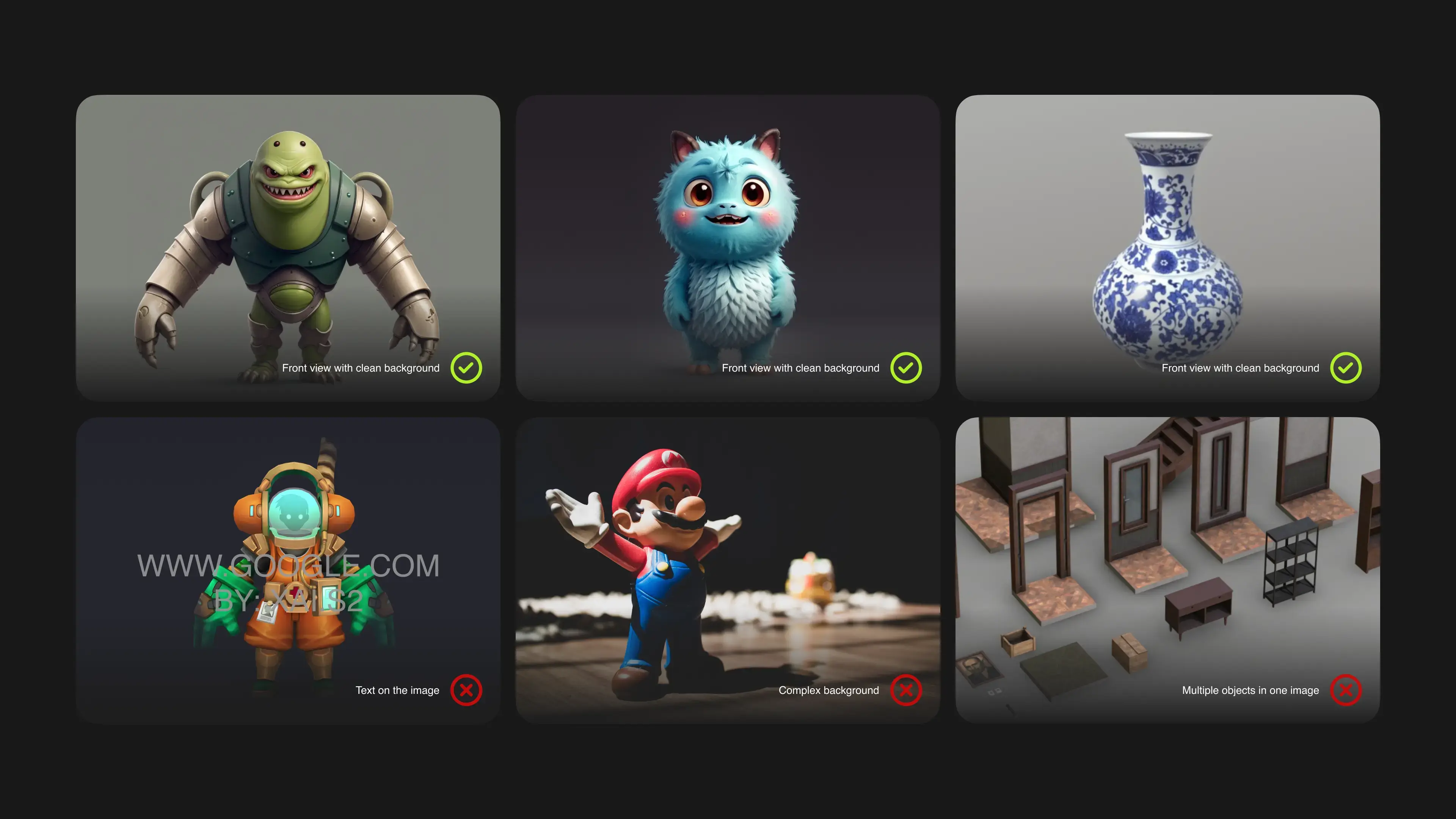 Mga halimbawa ng imahe para sa mas magagandang resulta