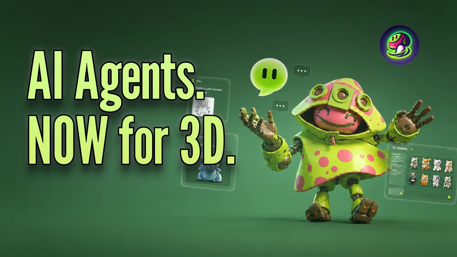 Meshy 3D Agent：全球首個用於3D創作的AI代理（Beta）