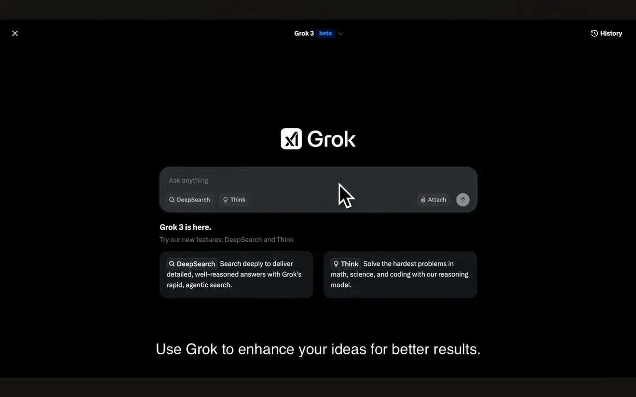 use grok to enhance your ideas for better results