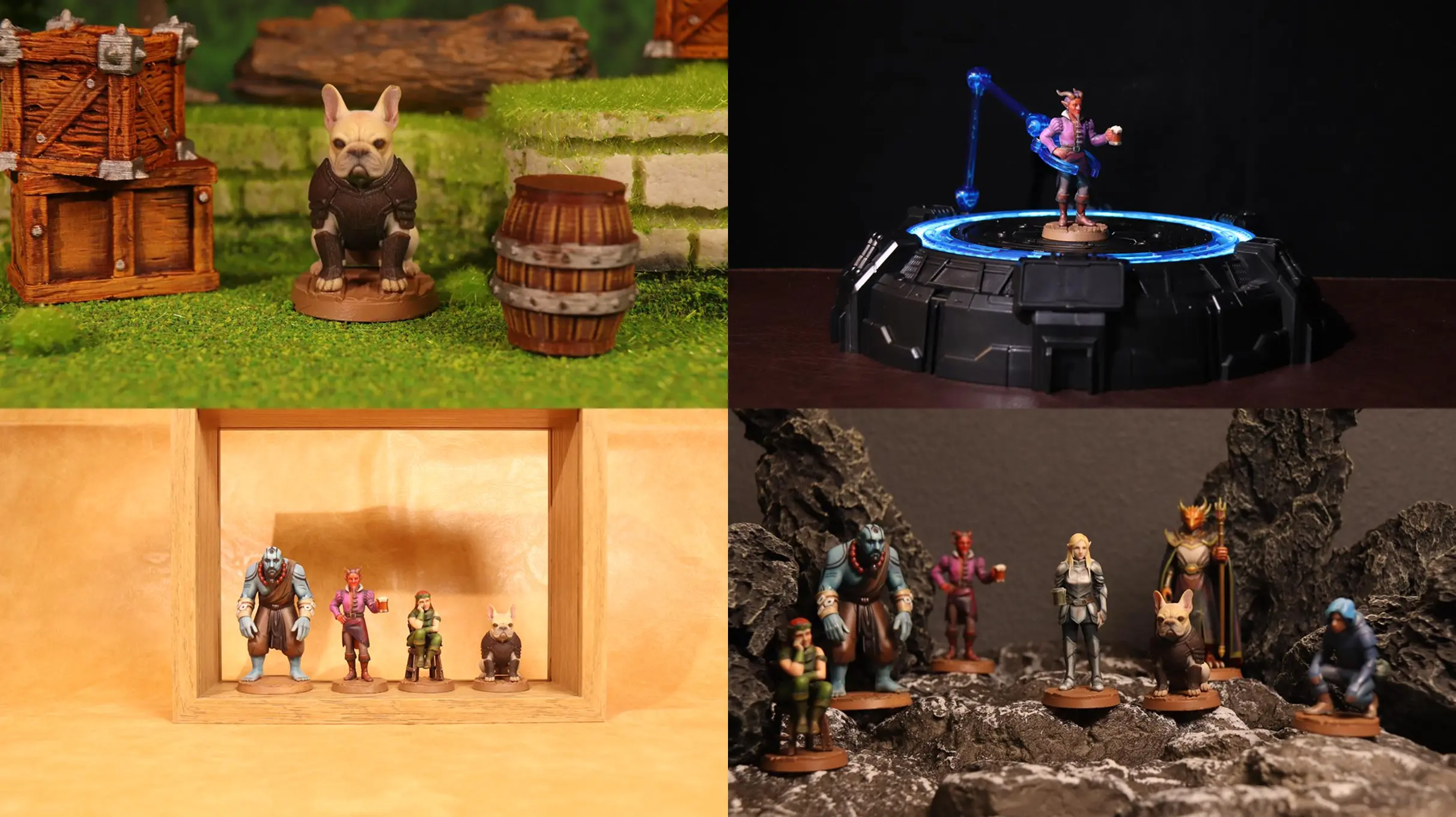 Thorns Tavern Meshy AI full-color miniatures