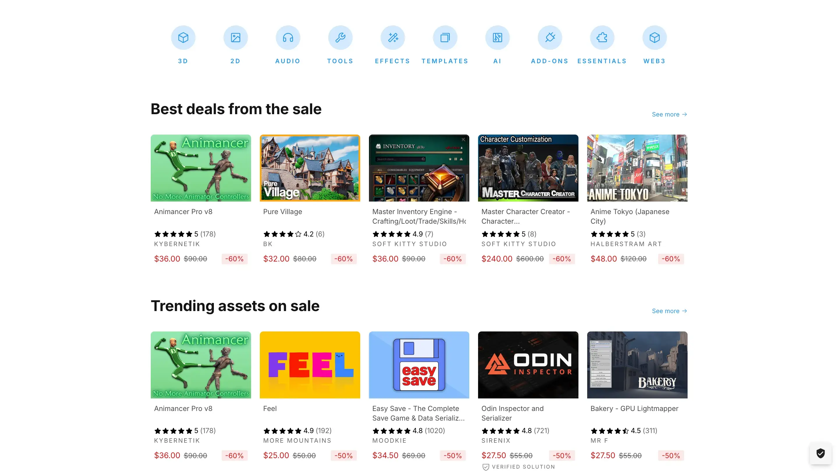 unity-asset-store-categories