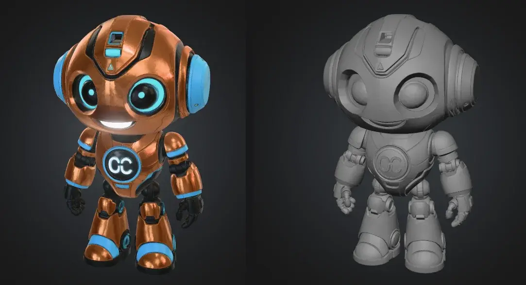 CodeChest-mascotterobot ontworpen met Meshy
