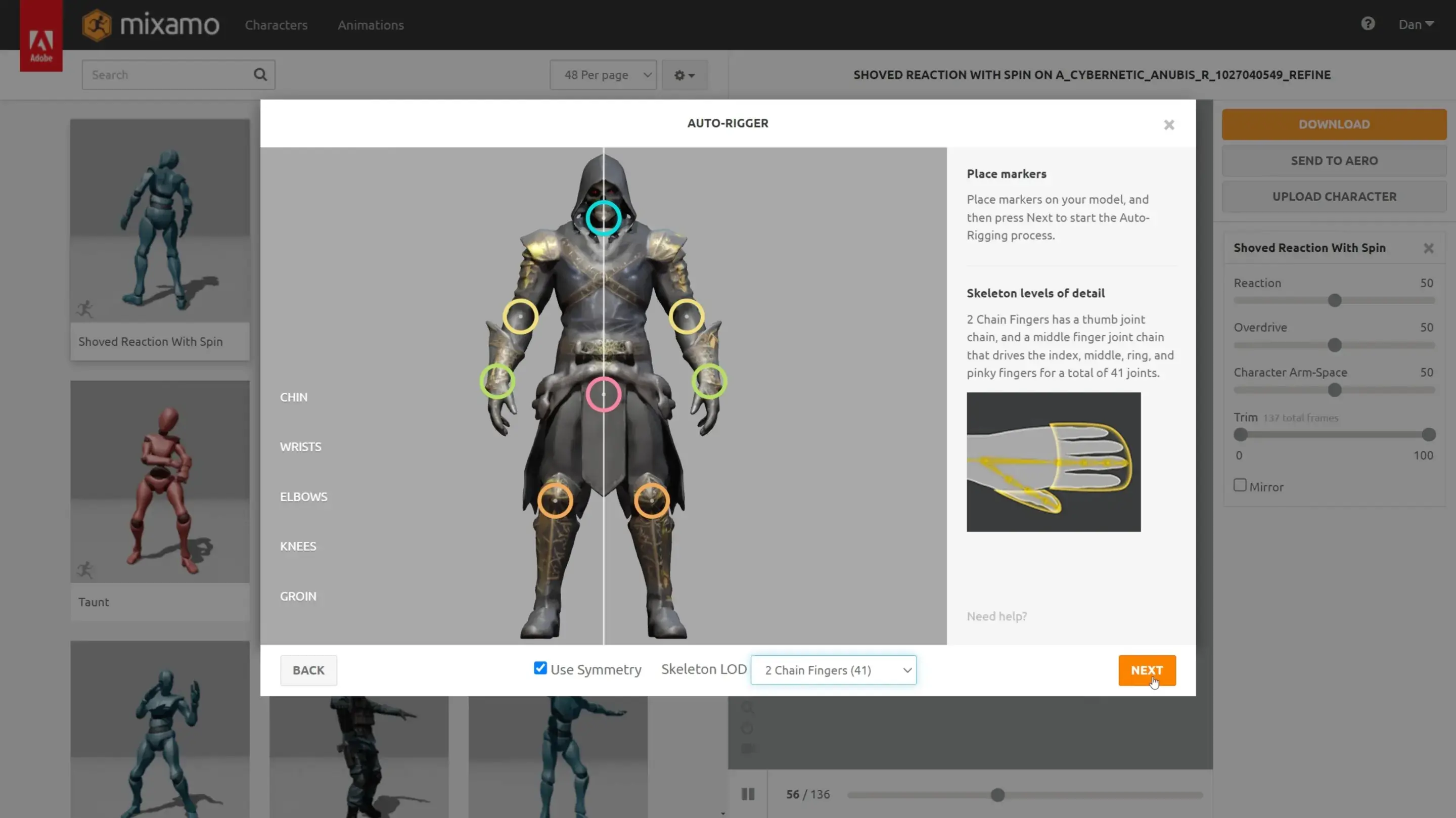 Autorig dengan Mixamo