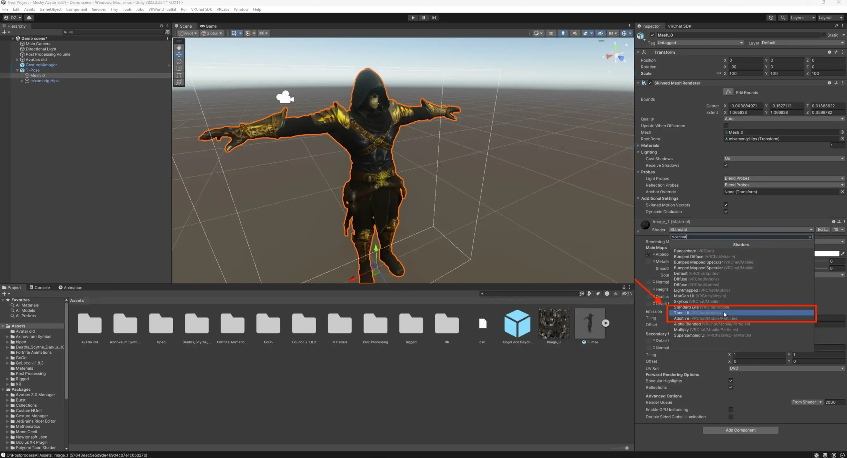 Lakukan shading VRChat dengan Unity