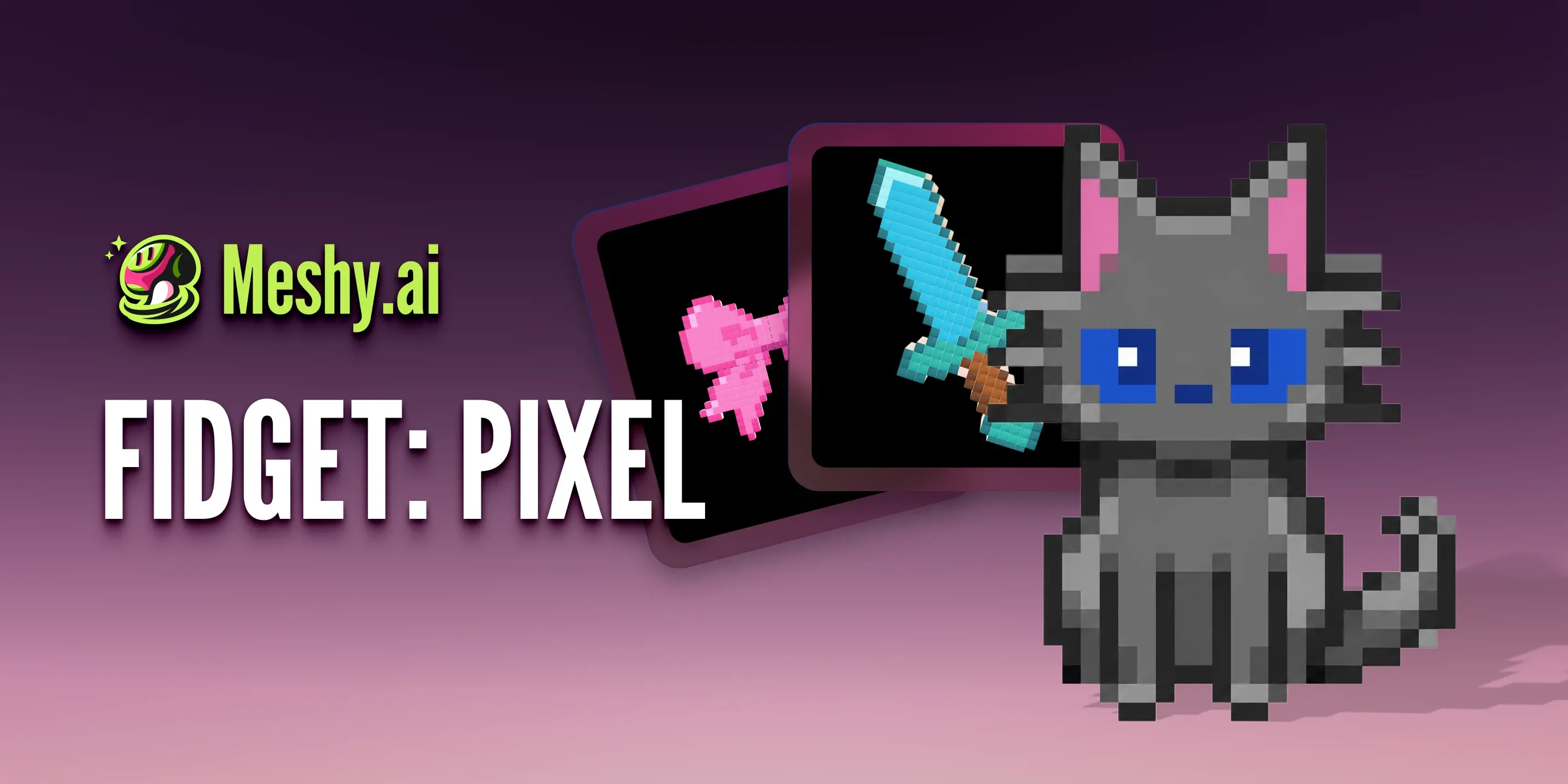 Fidget: Piksel, produk Meshy Creative Lab