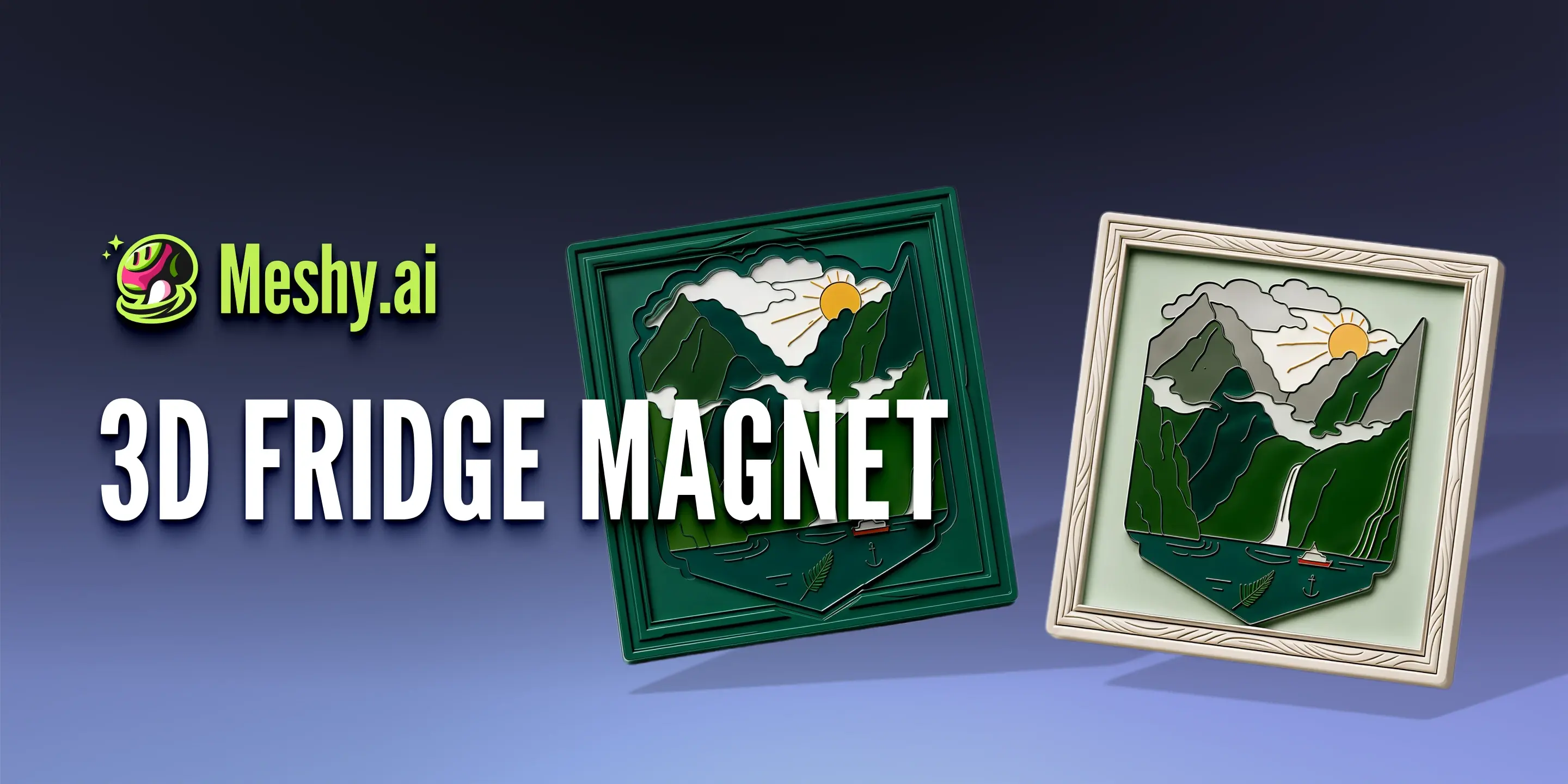 Magnet Kulkas 3D, produk Meshy Creative Lab