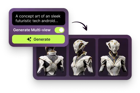 meshy nav features ai image generator