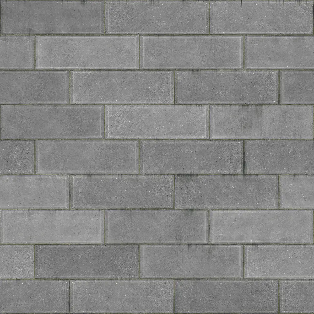 Grijze betonblokken-texture — gratis naadloze PBR-download | Meshy