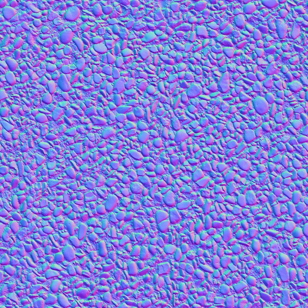 Exposed pebble aggregate texture — free seamless PBR download | Meshy