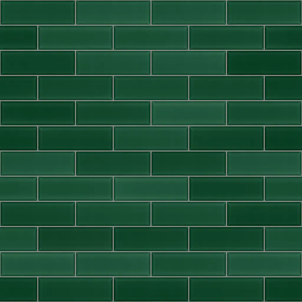 Green subway wall tiles texture — free seamless PBR download | Meshy