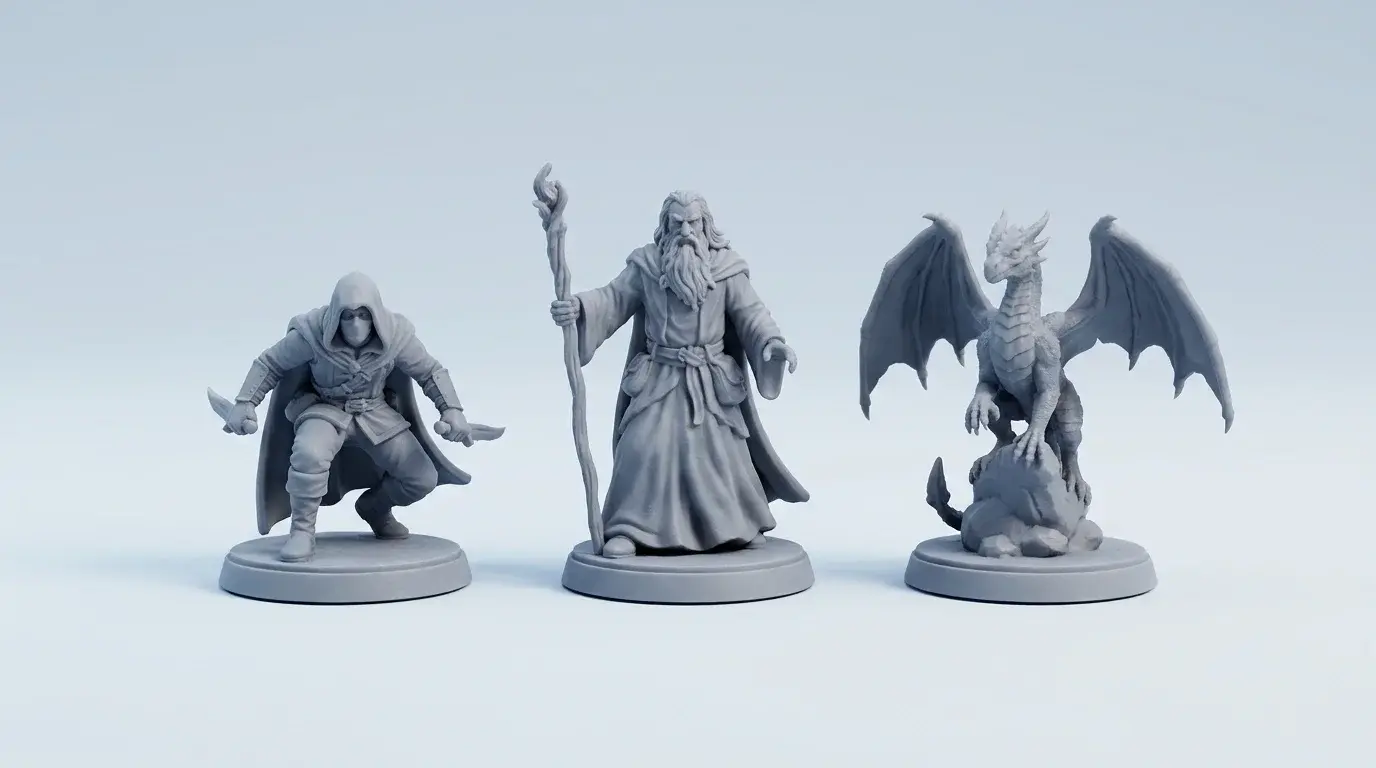 Miniatura de DnD personalizada criada sem habilidades de CAD no Meshy