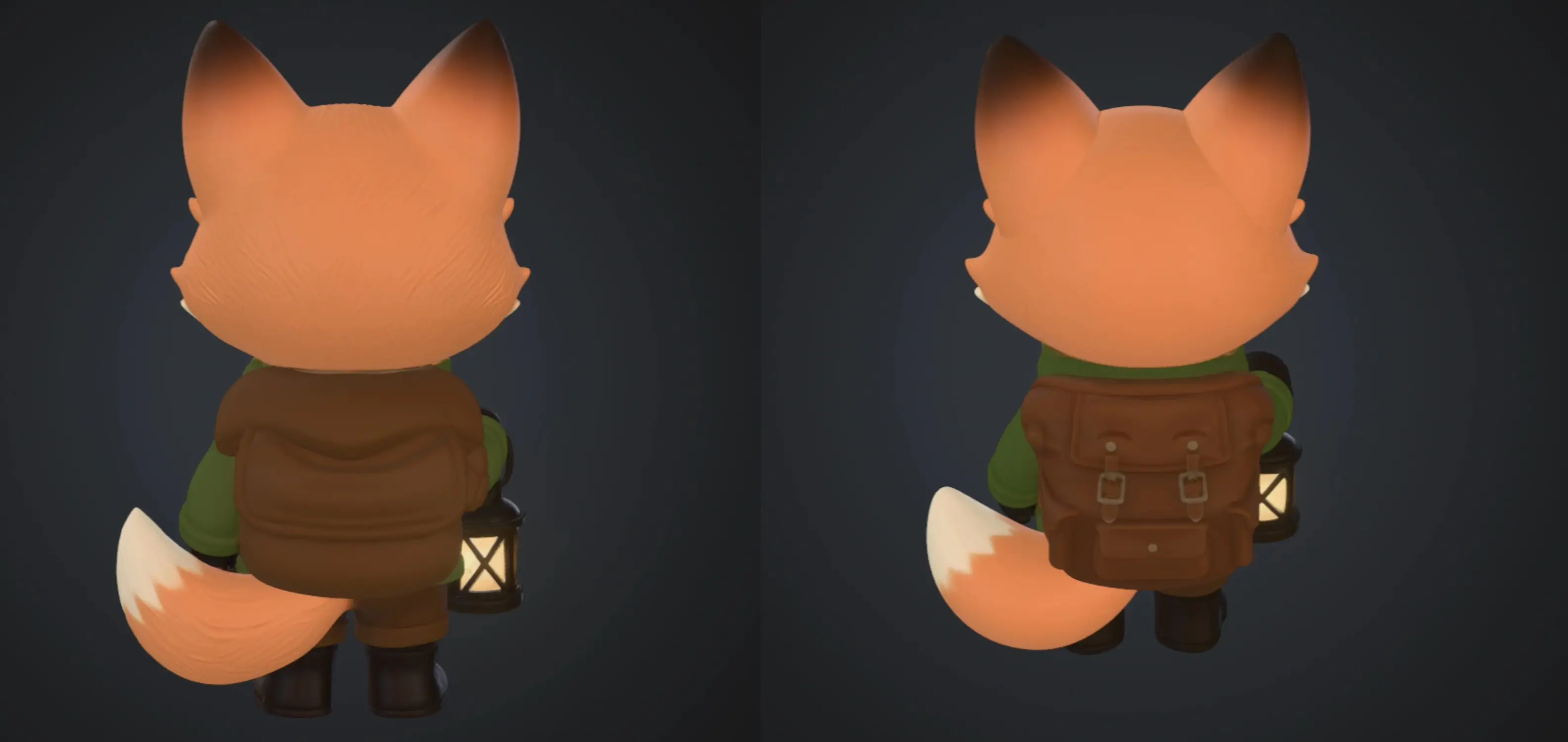 單圖與多圖生成 3D 模型對比