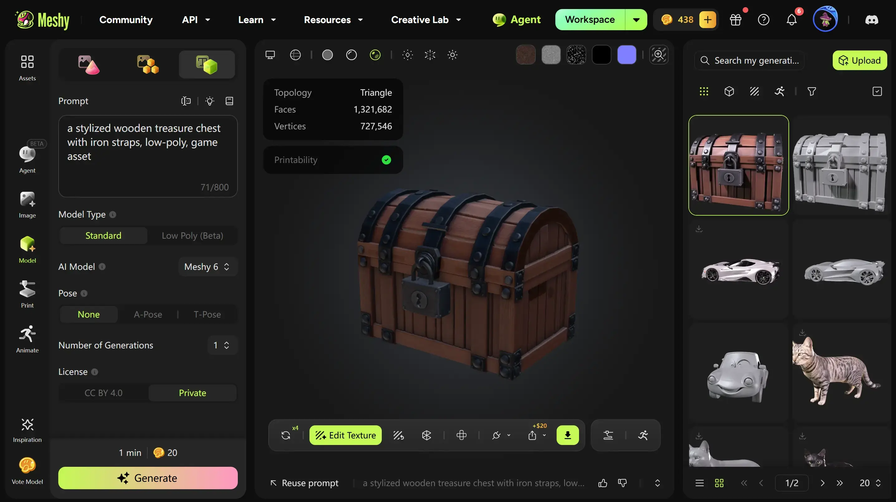 L'IA trasforma un prompt testuale in un modello 3D completamente texturizzato