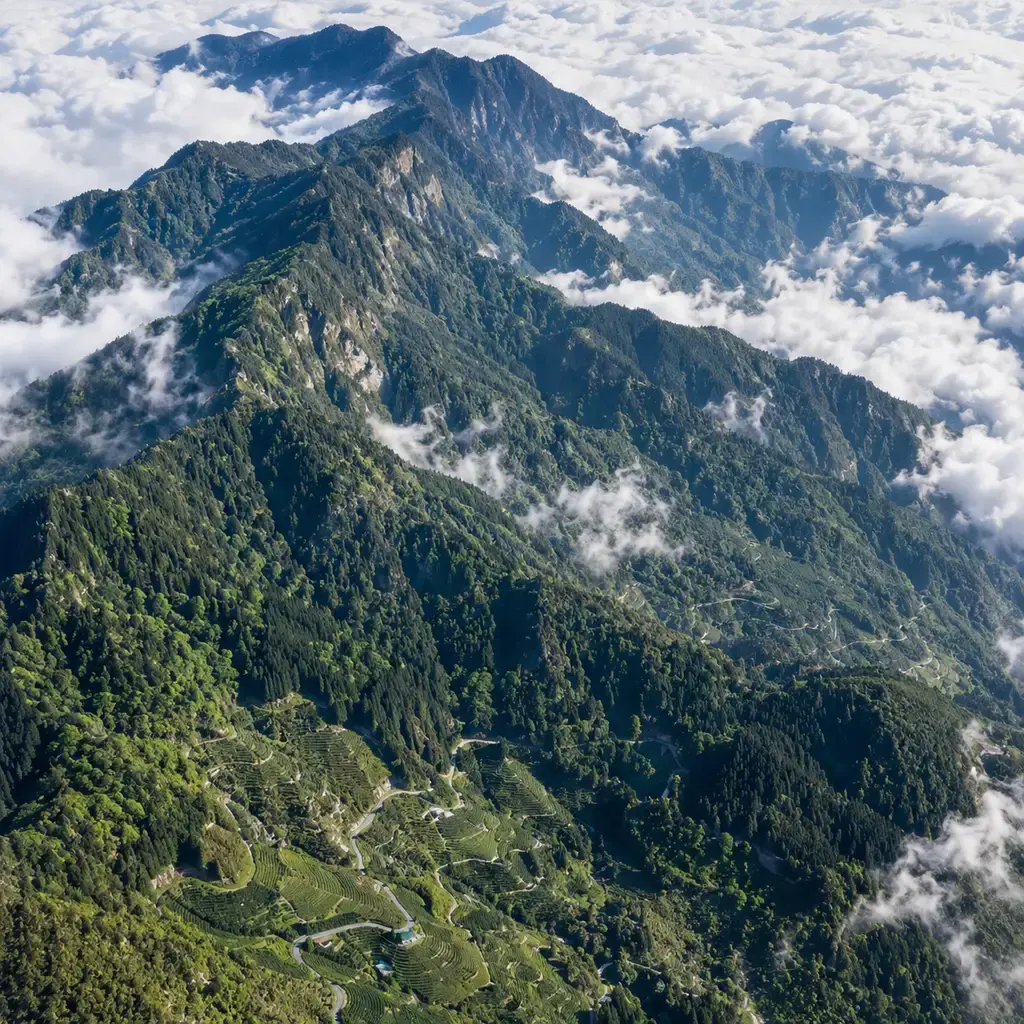 Alishan 3D printable terrain relief generated from real elevation data
