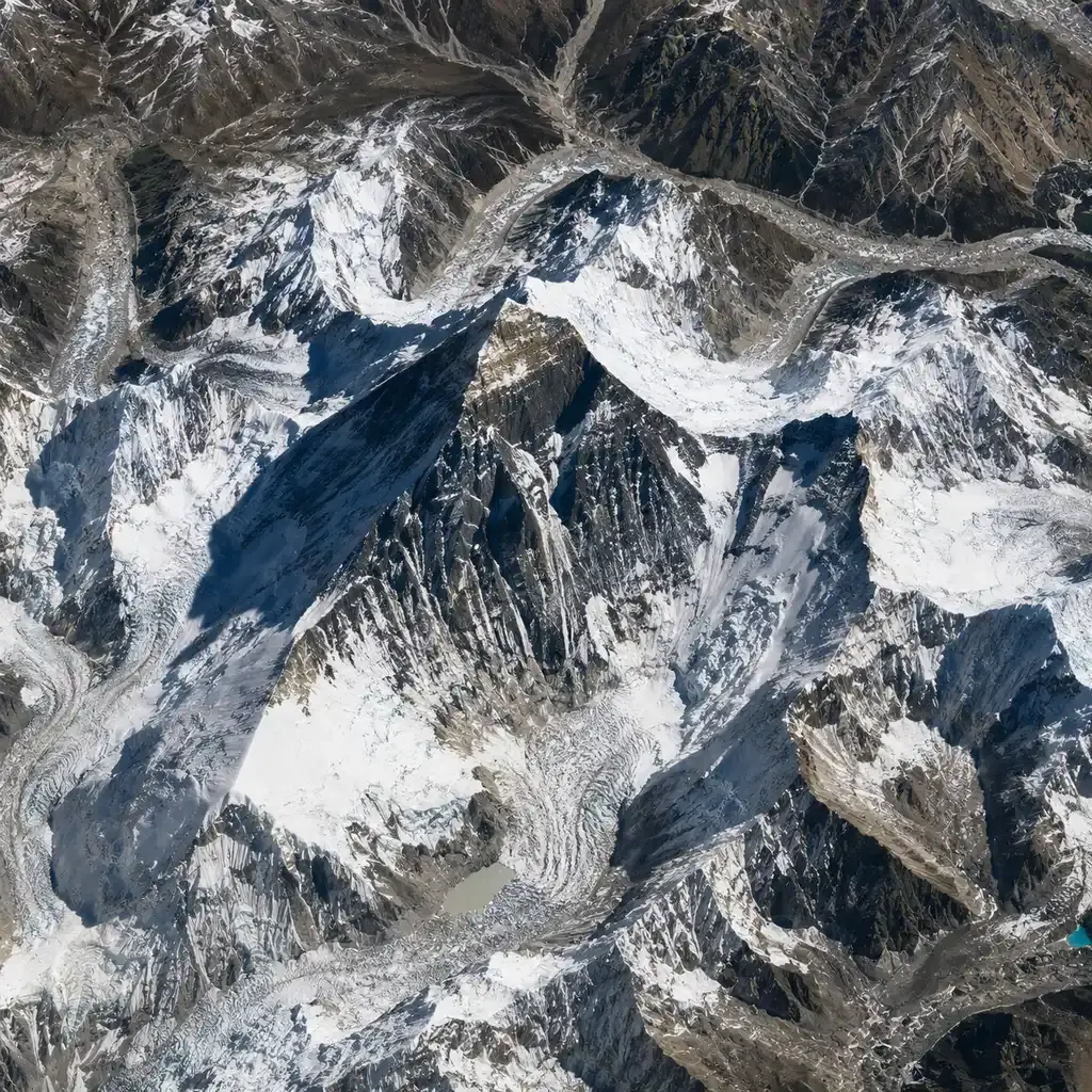 Mount Everest 3D printable terrain relief generated from real elevation data
