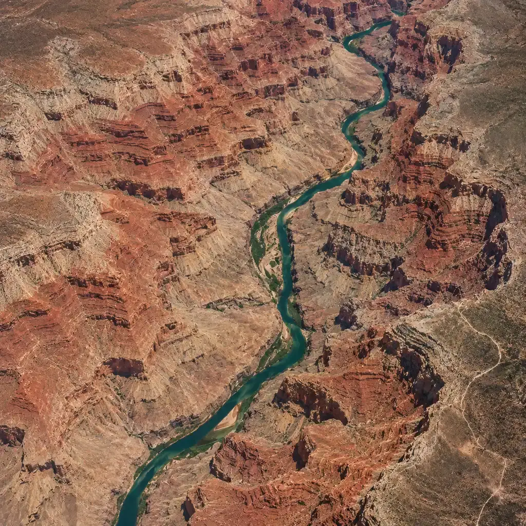 Grand Canyon 3D printable terrain relief generated from real elevation data