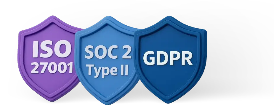 ISO27001, SOC2 Type II, & GDPR Certifications