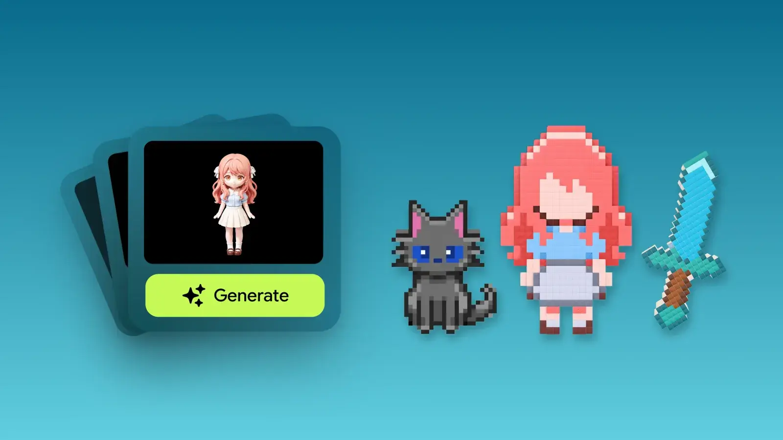 Konwersja zdjęcia na nadający się do druku fidget toy w stylu pixel art z wykorzystaniem AI Meshy