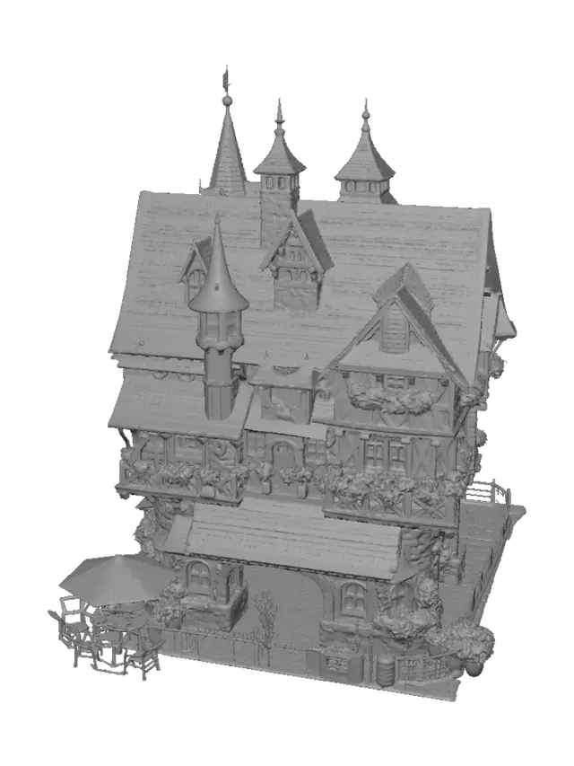 3D model for The Enchanted Timber-Framed Inn by the River