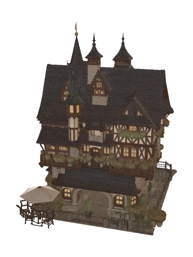3D model for The Enchanted Timber-Framed Inn by the River