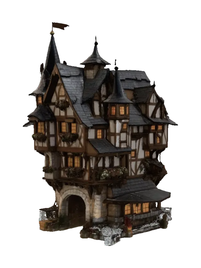 3D model for The Enchanted Timbered House by the River