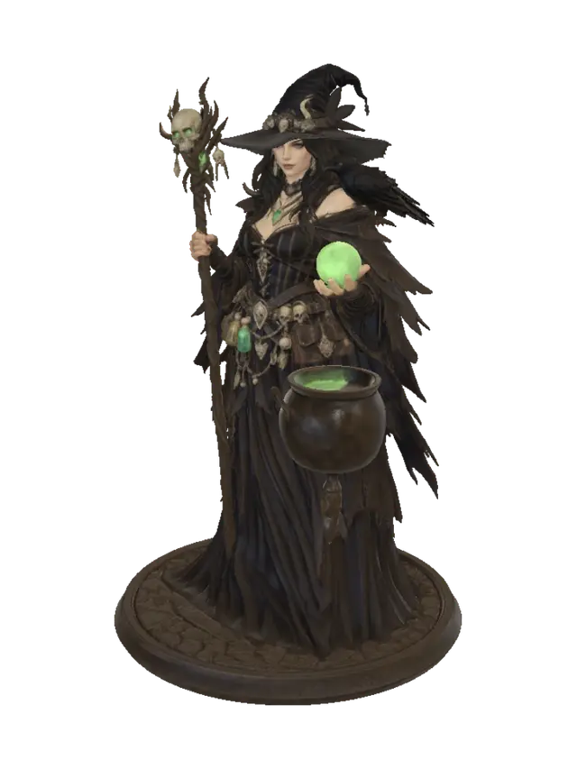 3D model for Witch of the Emerald Cauldron