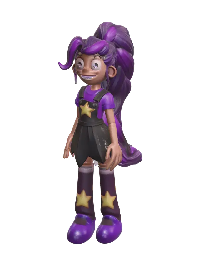 3D model for Stylized Lily Love Braids
