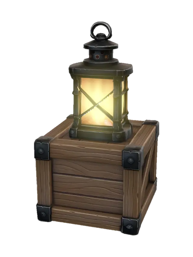 3D model for Lantern on a Wooden Crate