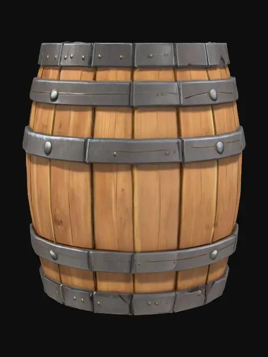 3D model for Wooden Barrel