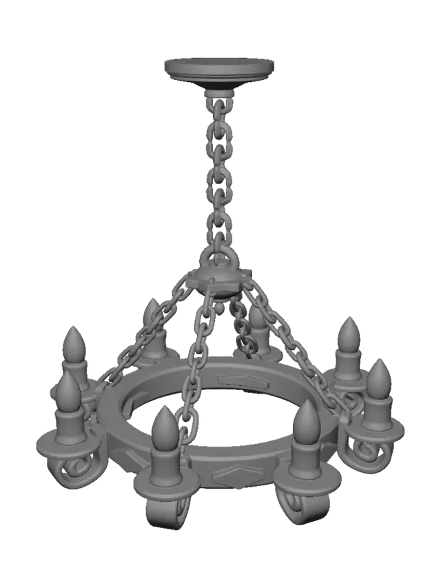 3D model for Candlelit Ring Chandelier