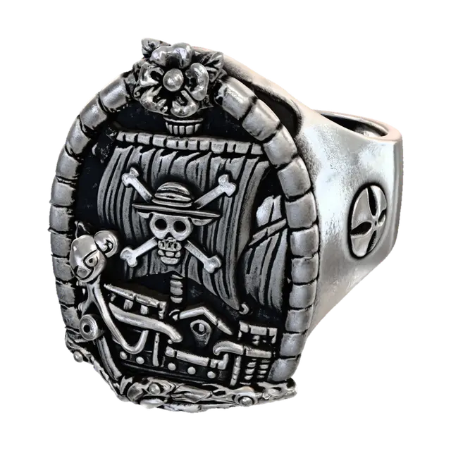 Modèle 3D Cavern Skull Ring, généré par IA