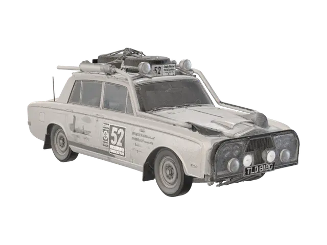 Forest Rally Veteran 3D model, vytvořený pomocí AI