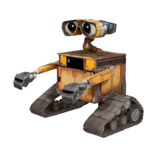 wall-e, karakter, animasyon, disney karakteri 3D model, vytvořený pomocí AI