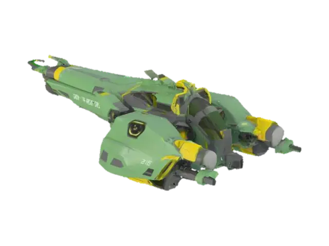 Starship Sentinel - Shuttle 3D model, vytvořený pomocí AI