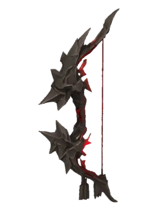 Crimson Thorn Bow 3D model, vytvořený pomocí AI