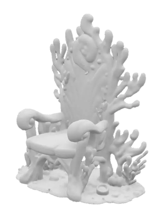 3D model for Coral Throne, #ocean#